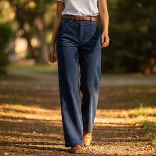 Catifea raiată 6W WASHED STRETCH marine