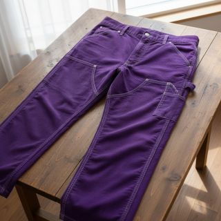 Catifea raiată 6W WASHED STRETCH purple