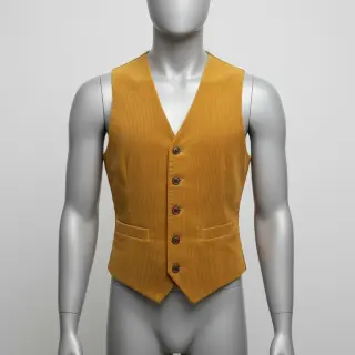 Catifea raiată 6W WASHED STRETCH ochre