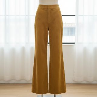 Catifea raiată 6W WASHED STRETCH ochre
