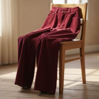 Catifea raiată 6W WASHED STRETCH berry