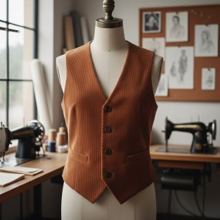 Catifea raiată 6W WASHED STRETCH rust