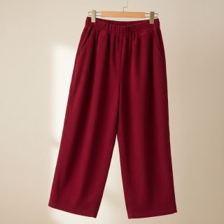Catifea raiată 6W WASHED STRETCH dark red