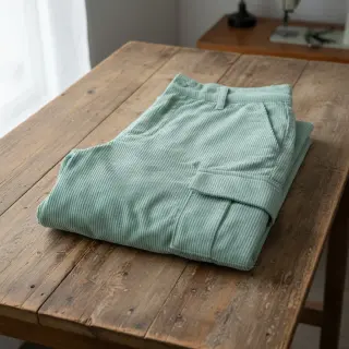 Catifea raiată 6W WASHED STRETCH mint