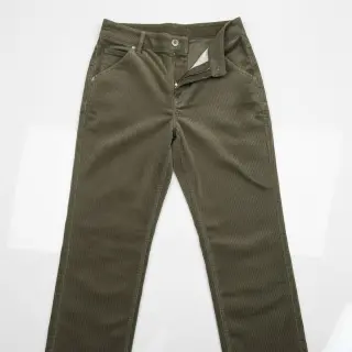 Catifea raiată 6W WASHED STRETCH camo green