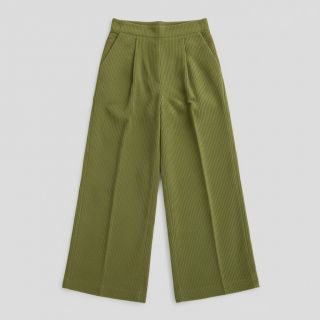Catifea raiată 6W WASHED STRETCH green
