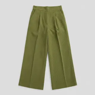 Catifea raiată 6W WASHED STRETCH green