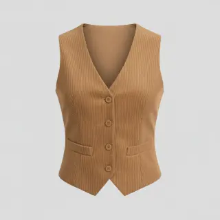 Catifea raiată 6W WASHED STRETCH camel