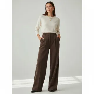 Catifea raiată 6W WASHED STRETCH dark brown