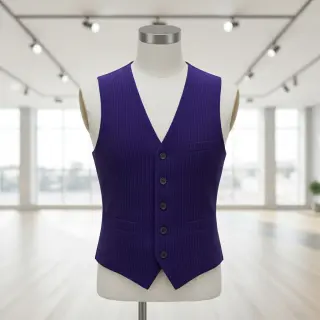 Catifea raiată 6W COTTON TOUCH cobalt