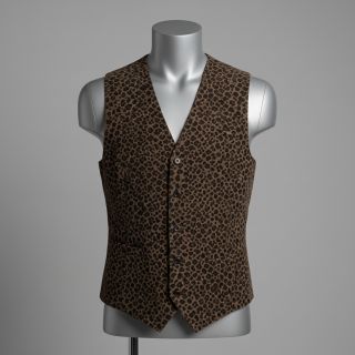 Catifea raiată STRETCH Little Leopard taupe