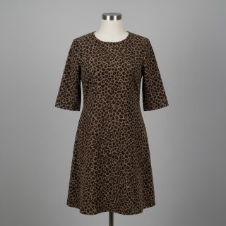 Catifea raiată STRETCH Little Leopard taupe