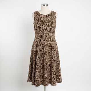 Catifea raiată STRETCH Little Leopard sand