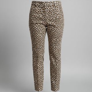 Catifea raiată STRETCH Little Leopard light sand