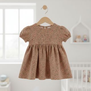 Catifea raiată STRETCH Little foxes sand