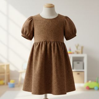 Catifea raiată STRETCH Little clouds taupe