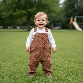Catifea raiată STRETCH Little strawberries taupe