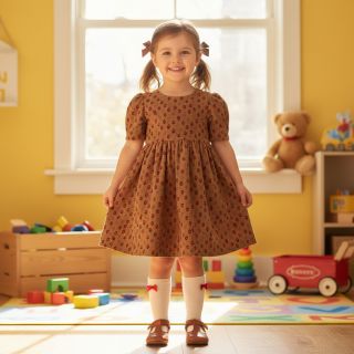 Catifea raiată STRETCH Little strawberries taupe