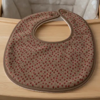 Catifea raiată STRETCH Little strawberries taupe