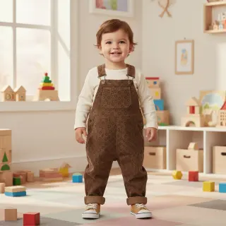 Catifea raiată STRETCH Little love taupe