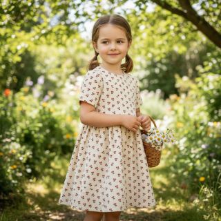 Catifea raiată STRETCH Little cherry light sand