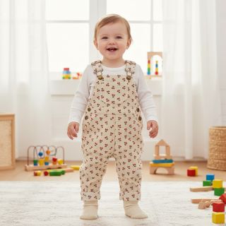 Catifea raiată STRETCH Little cherry light sand