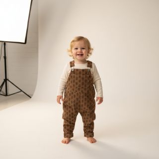 Catifea raiată STRETCH Little flower taupe