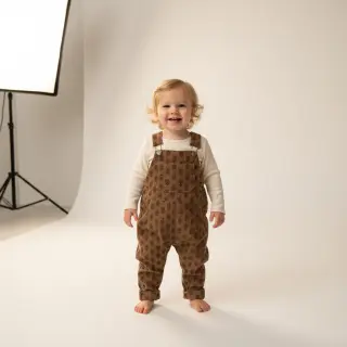 Catifea raiată STRETCH Little flower taupe