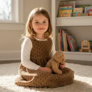 Catifea raiată STRETCH Little flower taupe