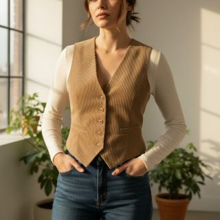 Catifea raiată STRIPE beige