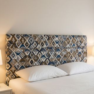 Țesătură decorativă jacquard Kilim cobalt havane