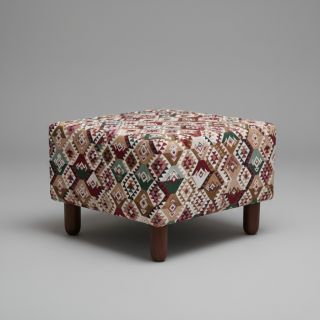 Țesătură decorativă jacquard Kilim fuchsia vert