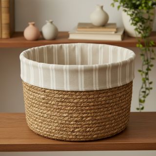 Țesătură decorativă jacquard LINEN LOOK Etretat lin