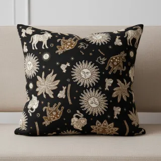 Țesătură decorativă jacquard Pygmalion noir