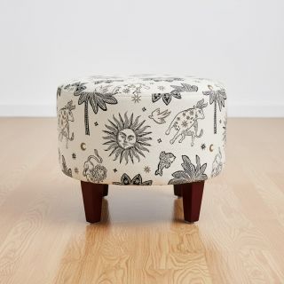 Țesătură decorativă jacquard Pygmalion ecru noir