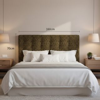 Țesătură decorativă jacquard Mesopotamie noir jaune