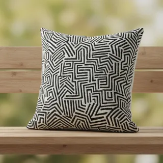 Țesătură decorativă jacquard Mesopotamie allover graphite