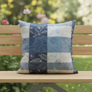 Țesătură decorativă FRENCH TABLE CLOTH JACQUARD Cabosse allover indigo