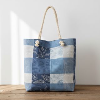 Țesătură decorativă FRENCH TABLE CLOTH JACQUARD Cabosse allover indigo