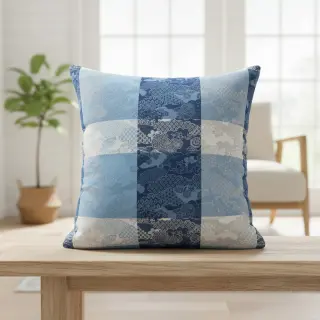 Țesătură decorativă FRENCH TABLE CLOTH JACQUARD Niwa allover indigo
