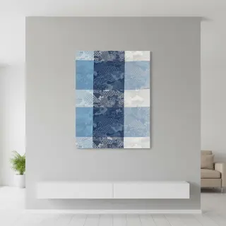 Țesătură decorativă FRENCH TABLE CLOTH JACQUARD Niwa allover indigo