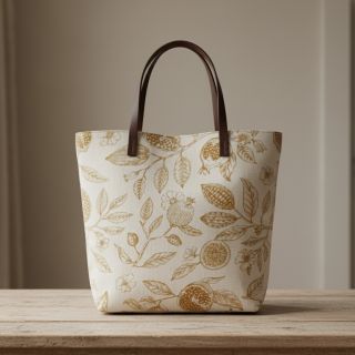 Țesătură decorativă RUSTIC VINTAGE PRINT Granata peanut