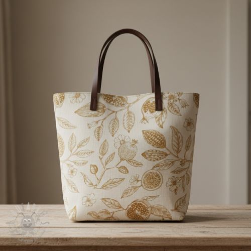 Țesătură decorativă RUSTIC VINTAGE PRINT Granata peanut