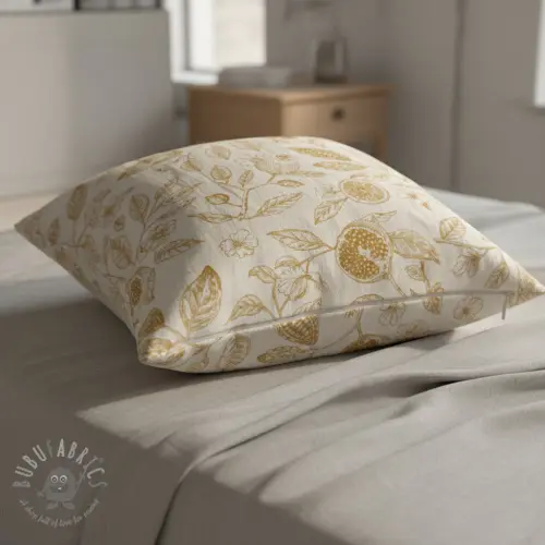 Țesătură decorativă RUSTIC VINTAGE PRINT Granata peanut