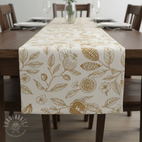Țesătură decorativă RUSTIC VINTAGE PRINT Granata peanut