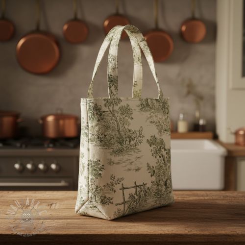 Țesătură decorativă RUSTIC VINTAGE PRINT Gabrielle kaki