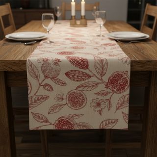 Țesătură decorativă RUSTIC VINTAGE PRINT Granata groseille