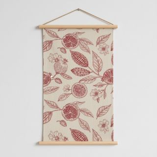 Țesătură decorativă RUSTIC VINTAGE PRINT Granata groseille