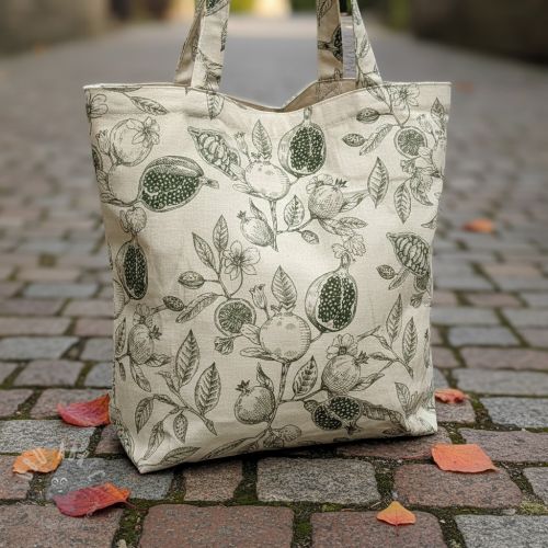 Țesătură decorativă RUSTIC VINTAGE PRINT Granata kaki