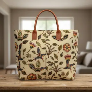 Țesătură decorativă GOBELIN PREMIUM Primal Birdscape Art design B